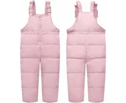 Kids Winter Puffer Jacket And Snow Pants 2-Piece Snowsuit Skisuit Set,Pink,110/3-4 Years....