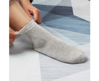 Women Crew Socks Bamboo Sock Casual Quarter Breathable Odor Resistant Sock 5 Pairs (Black),Grey,Large