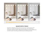 Oikiture 62x50cm Hollywood Makeup Mirrors LED Lights Bluetooth Rotation Vanity Magnifying Mirror Standing Wall Mounted