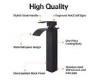 Tall Basin Mixer Tap Taller Waterfall Counter Vanity tap Bathroom Sink Faucets Black
