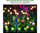 Solar Garden Lights - New Upgraded Solar Swaying Light8LED Starburst Solar Outdoor LightsSolar Firefly Lights Outdoor Waterproof Solar Garden Decorative Li