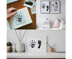 4pcs baby hand and foot prints4 black ink + 8 paper + 2 love clips + 2 five-pointed star clipsblack
