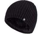 HEAT HOLDERS Warm Winter Halden Thermal Fleece Lined Beanie - Men's - Black