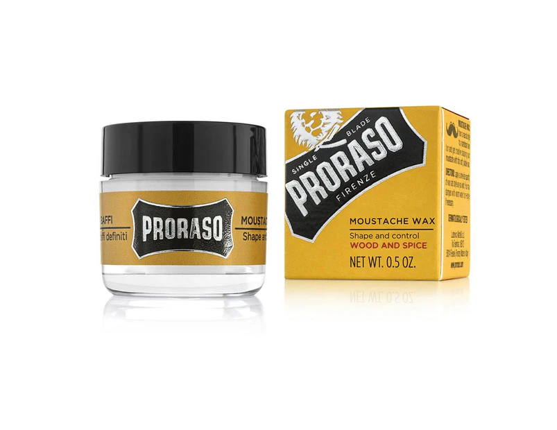 Proraso Wood And Spice Moustache Wax 15ml Style And Control Your 'Stache