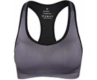 Womens Sports Bra Yoga Running Breathable Fitness Quick Drying Shock Bra-Grey