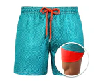 Mens Swim Trunks with Compression Liner Quick Dry Beach Swimwear Shorts-Style3