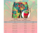 Mens Swim Trunks with Compression Liner Quick Dry Beach Swimwear Shorts-Style4