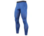 Men's Quick-drying Pants Lightweight and Elastic Thermal Sports Fitness Jogging Leggings Trouser-Blue