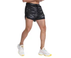 Men's Three-Point Shorts Summer Fitness Quick-Drying Breathable Sports Trunks - Camouflage Black