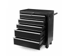 5 Black Drawer Tool Box Trolley Cabinet Storage Cart Garage Toolbox Organiser Set