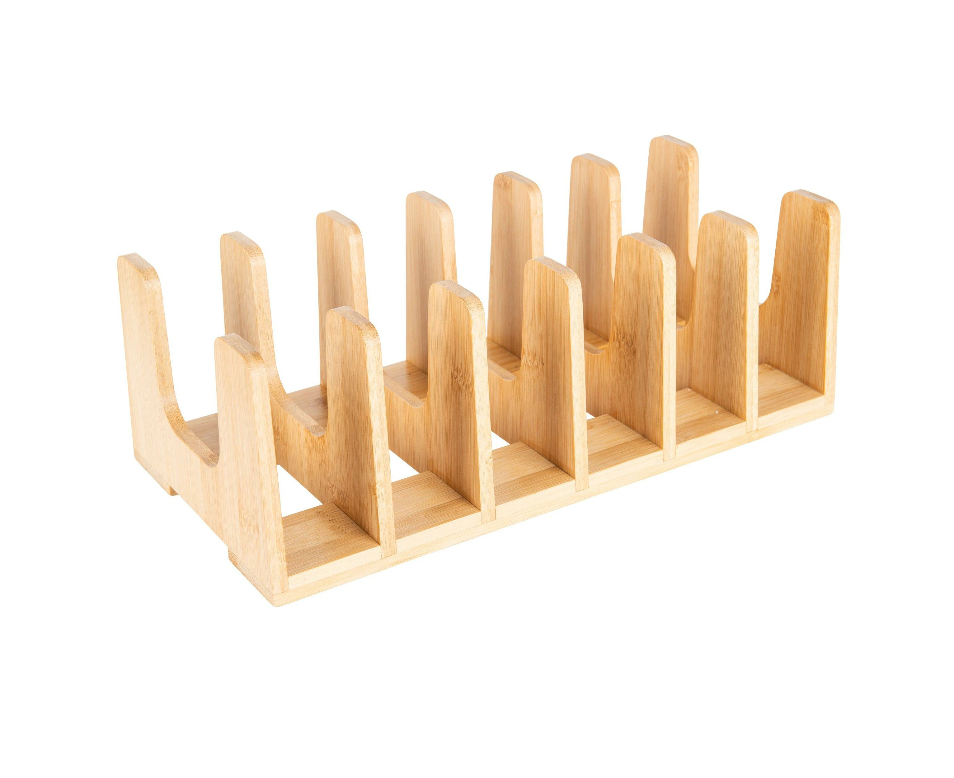 Bamboo Plate Organiser