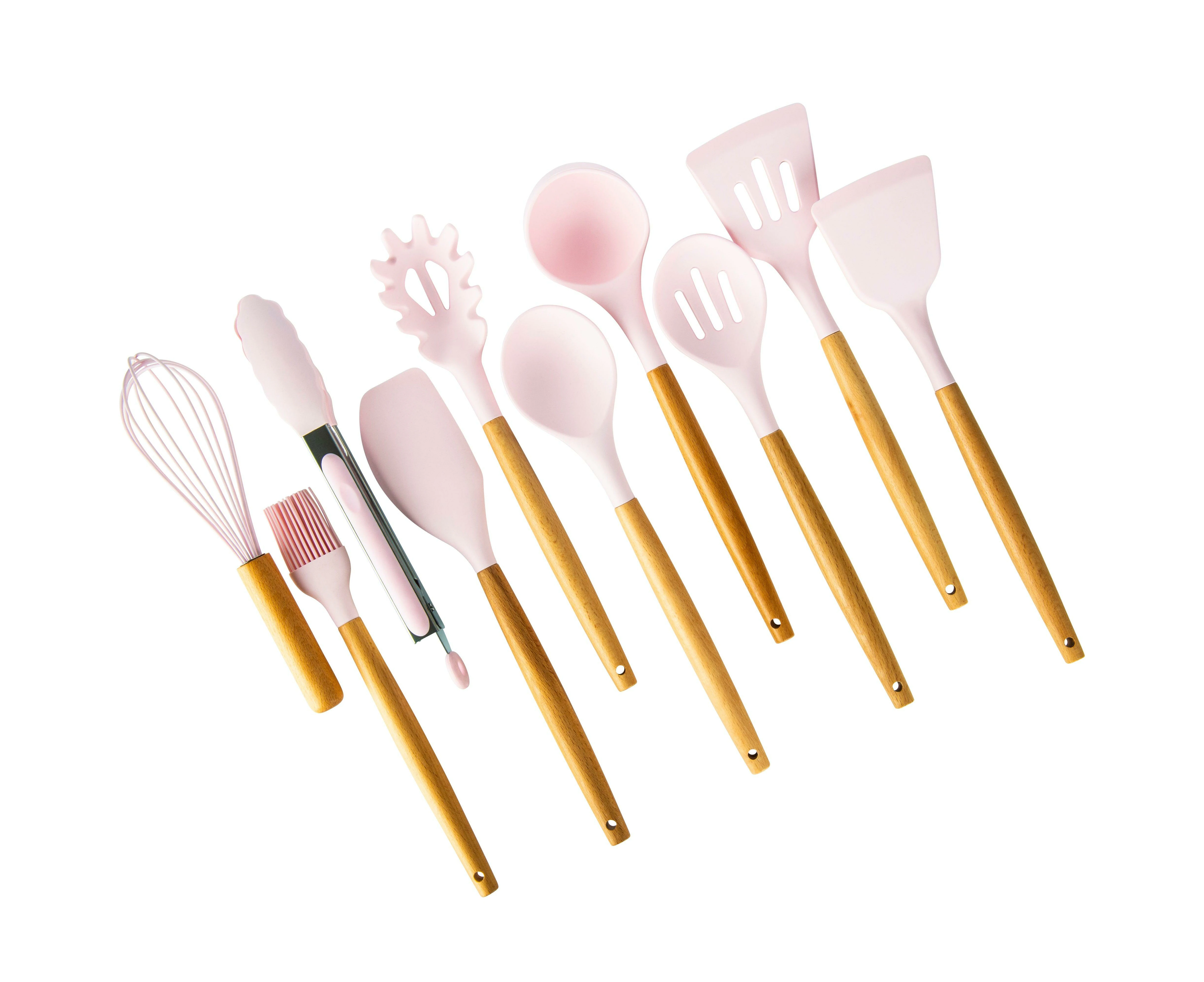 10-piece Silicone Utensil Set LIGHT PINK