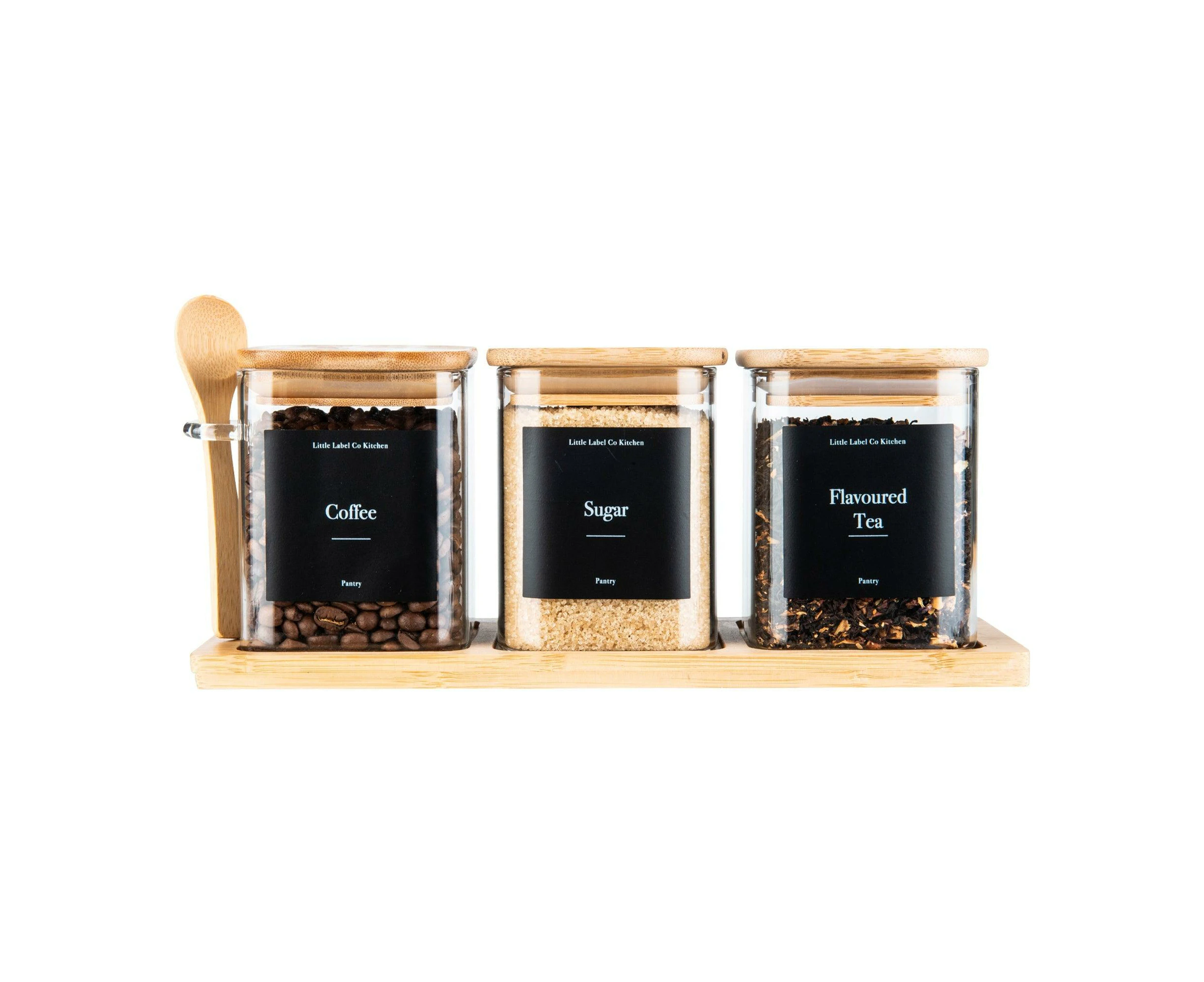 Bamboo Glass Trio Set Square 500ml