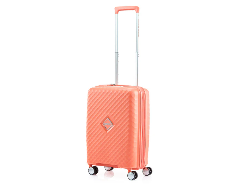 American Tourister Squasem 55cm Small Expandable Hardcase Luggage/Suitcase - Bright Coral