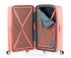 American Tourister Squasem 75cm Large Expandable Hardcase Luggage/Suitcase - Bright Coral