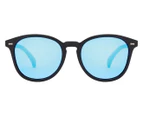 Sin Unisex Risky Business Polarised Sunglasses - Matte Black/Blue Flash