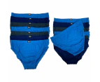 Rio 14 Pack Mens Cotton Plain Hipster Briefs Undies Underwear Blue Grey Bulk MXL47W