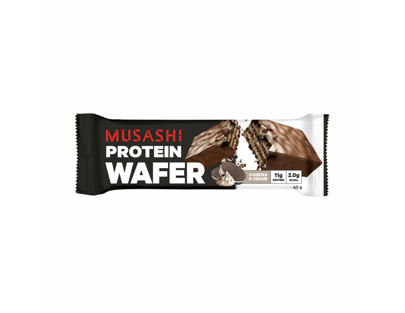 Musashi Protein Wafer Bar Cookies & Cream 40g