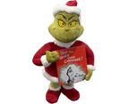 Cotton Candy - Xmas Holiday Grinch Holding Book 47Cm - Dr. Seuss