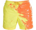 Men's Trunks Touch Water and Temperature Sensitive Color Changing Quick Dry  Swimming Shorts and Beach Pants - Yellow