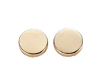 1 Pair Brass Imitation Cuff Links Round Cuff Button Cover Cuff Links for Unisex - Gold