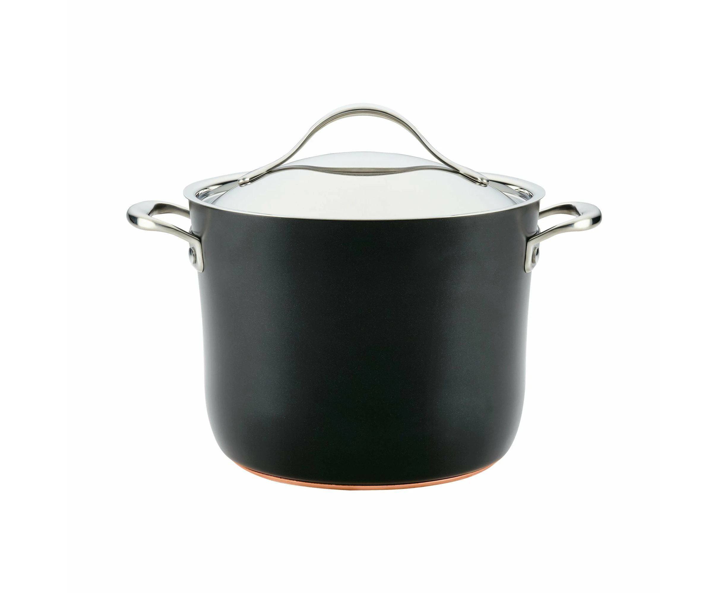 Anolon Nouvelle Copper Luxe Nonstick Induction Covered Saucepot 20cm/3.8L Onyx