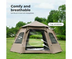 Instant Pop up Tent Auto Family Camping Canopy Shelter 5-8 Person Ground Mat