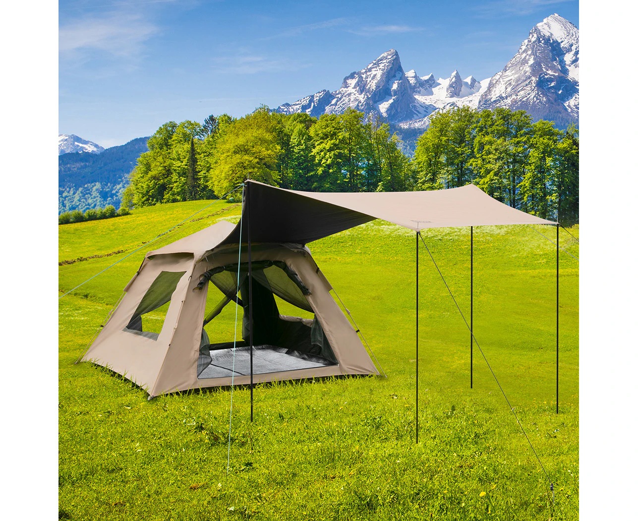 Mountview Instant Pop up Camping Tent Automatic Canopy 5-8 Person Big Family