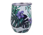 Oasis 330ml Stainless Steel Double Wall Insulated Wine Tumbler Tropical Paradise
