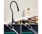 Kitchen Tap Flexible Silicone Rubber Spout Height adjustable Kitchen Faucets Black