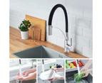 Round Flexible Spout Kitchen Sink Mixer Tap Gooseneck Swivel Laundry Kitchen Faucets Pull out tap Chrome