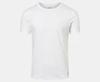 Calvin Klein Men's Cotton Stretch Crewneck Tee / T-Shirt / Tshirt 3-Pack - White