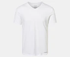 Calvin Klein Men's Cotton Stretch V-Neck Tee / T-Shirt / Tshirt 3-Pack - White