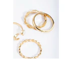 Gold Moon Ring 4-Pack
