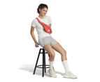 Adidas Women's Essentials Slim 3-Stripes Shorts - Grey Heather/White