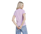 Adidas Women's Essentials 3-Stripes Tee / T-Shirt / Tshirt - Bliss Lilac/White