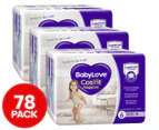 3 x BabyLove Size 6 15-25kg Cosifit Nappies 26pk