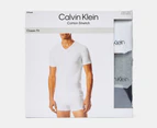 Calvin Klein Men's Cotton Stretch V-Neck Tee / T-Shirt / Tshirt 3-Pack - Black/White/Grey