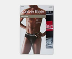 Calvin Klein Men's Microfibre Hip Briefs 3-Pack - Black/Scooter/Turbulence