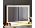 FENCHILIN Crystal Vanity Makeup Mirror With Lights Bluetooth Hollywood Mirror with USB Charge LED Mirror Standing Wall