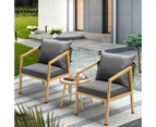Livsip Outdoor Bistro Set Dining Chairs Table Patio Furniture Setting 3 Piece