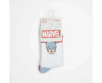 Marvel Boys Crew Socks 3 Pack - White