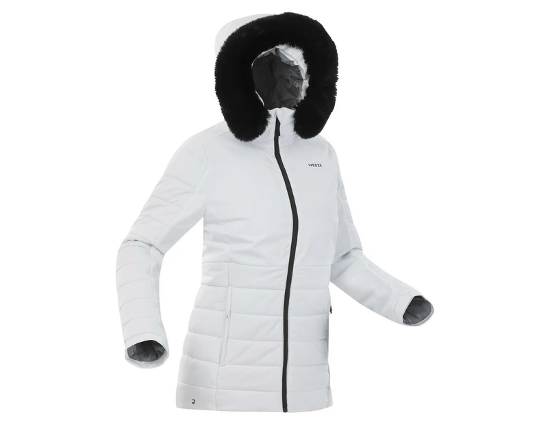 DECATHLON WEDZE Wedze 100 Women's Mid-Length Warm Ski Jacket - White