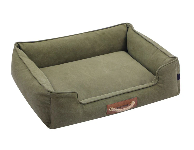 Paws & Claws Large Lighthouse Walled Canvas Pet Bed - Olive