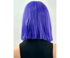 LULU - Heat Resistant Ombre Purple Blue Blend with Highlights Straight Bob - by Allaura