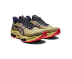 Mens Asics Gel-Kinsei Blast Le 2 Olive Oil/Electric Red Athletic Running Shoes - Olive Oil/Electric Red