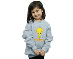 Looney Tunes Girls Tweety Angry Sweatshirt (Sports Grey) - BI1900