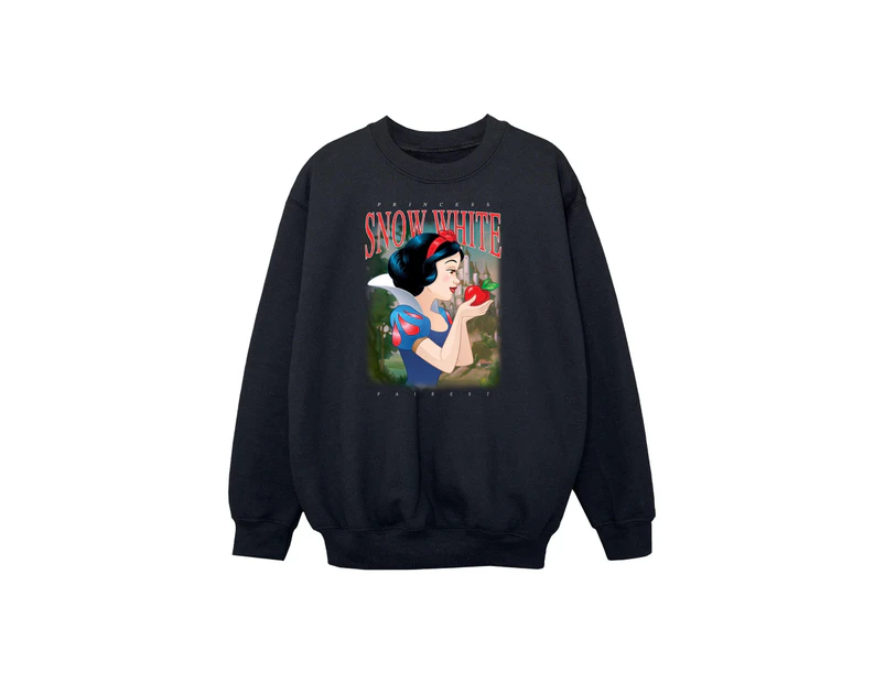 Disney Princess Girls Snow White Montage Sweatshirt (Black) - BI2022