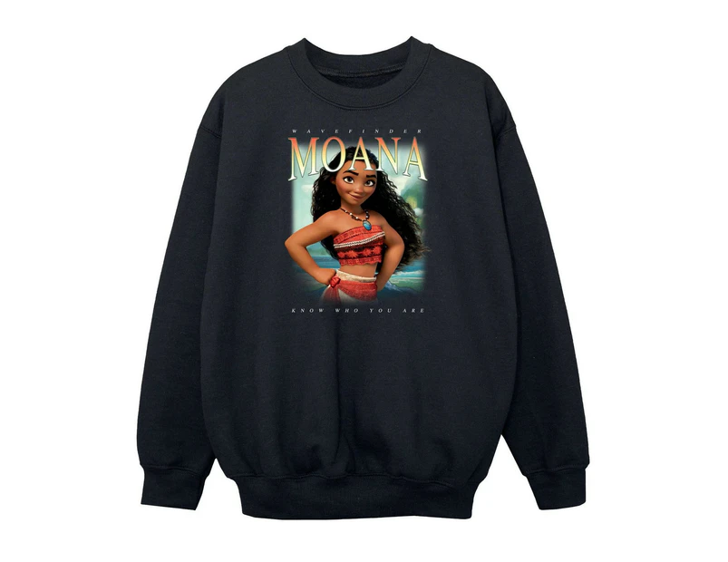 Moana Girls Montage Sweatshirt (Black) - BI2117