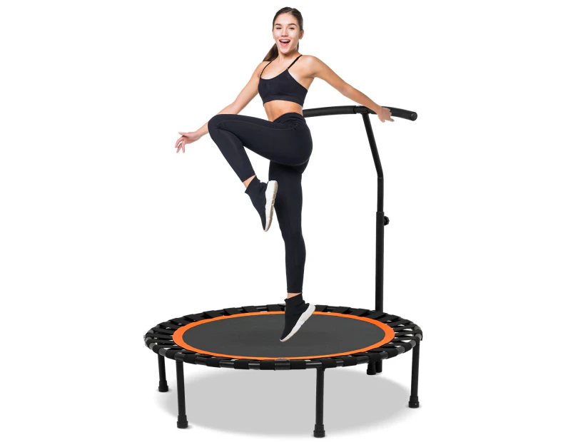 ADVWIN 50" Mini Fitness Trampoline Rebounder for Adults and Kids Indoor&Outdoor Orange